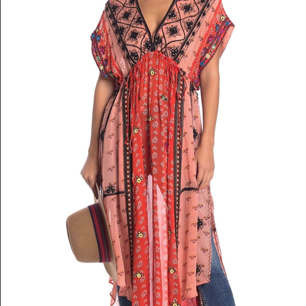 Free People Smiling Sun Mirror Embroidered Dress